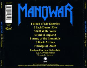 Manowar · Hail To England · Covers