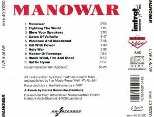 Manowar · Live and Alive (Bootleg, Live in Netherlands 1987) · Covers