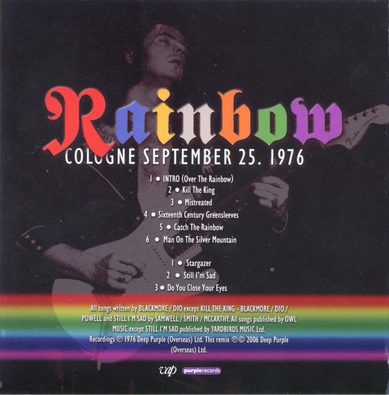 Rainbow · Deutschland Tournee (6CD) · CD2 Live In Cologne 25.09.1976