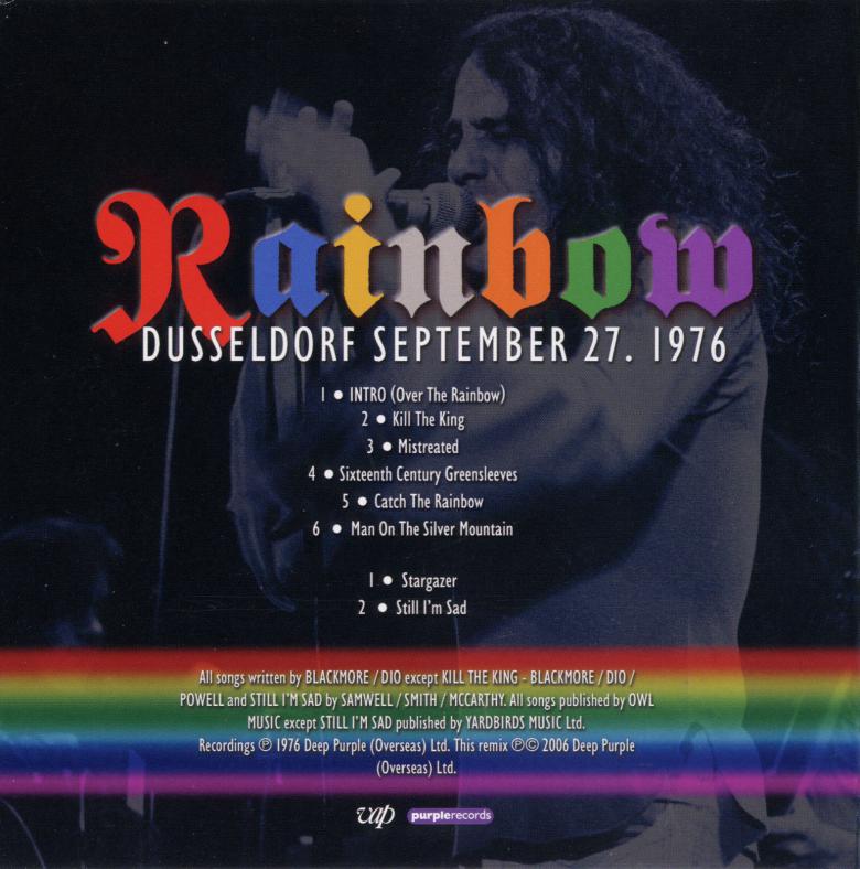 Rainbow · Deutschland Tournee (6CD) · CD4 Live In Dusseldorf 27.09.1976